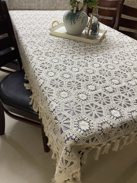 شرشف طاولة سفرة ربوة (مكرمية)